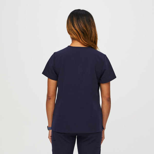 women's Navy Petite Catarina™ - One-Pocket Scrub Top