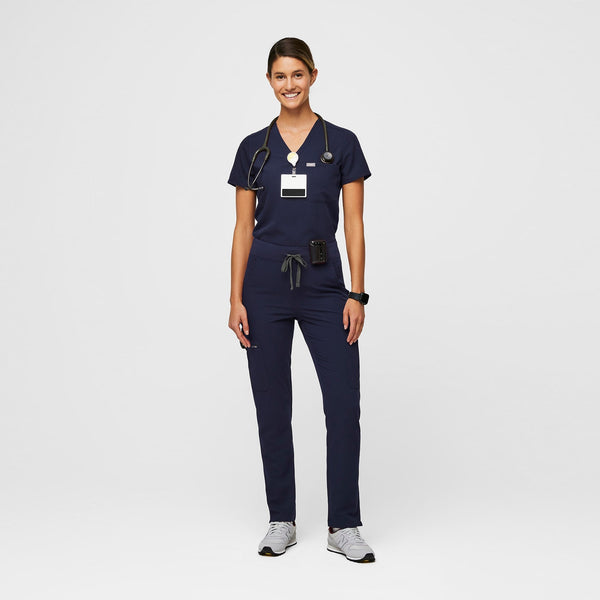 women's Navy Yola™ High Waisted 2.0 - Skinny Scrub Pants