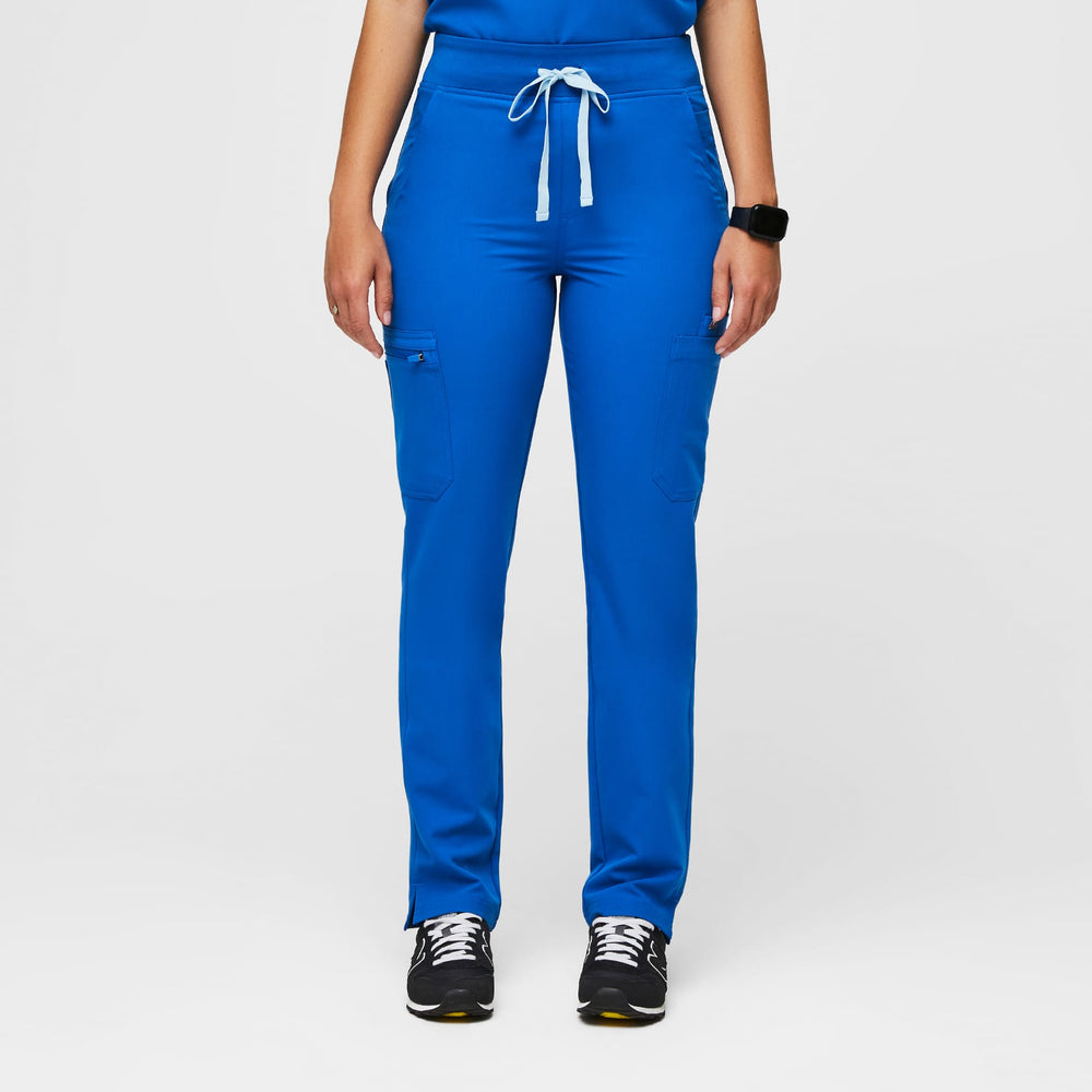 women's Royal Blue Yola™ High Waisted 2.0 - Petite Skinny Scrub Pants