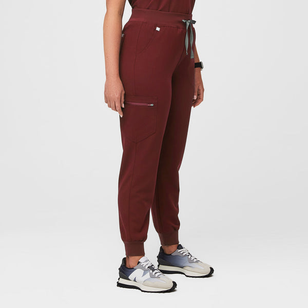 women's Burgundy Zamora™ High Waisted - Jogger Scrub Pants