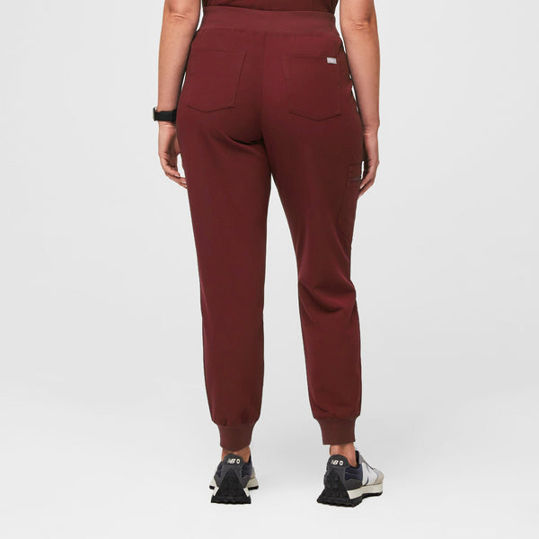 women's Burgundy Zamora™ High Waisted - Jogger Scrub Pants