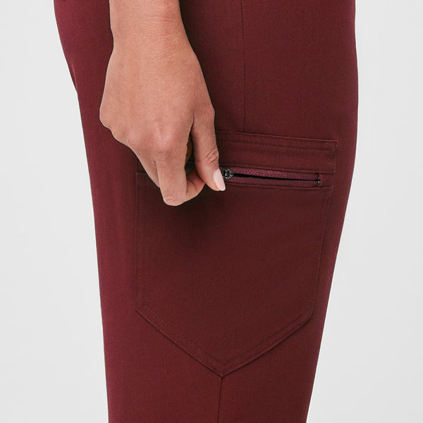 women's Burgundy Zamora™ High Waisted - Jogger Scrub Pants