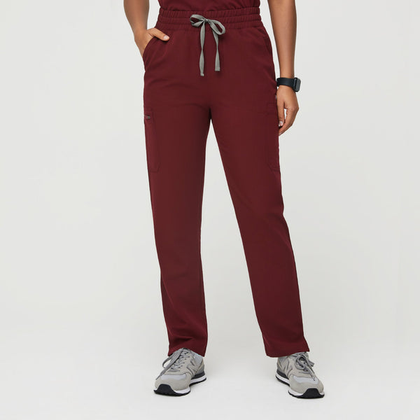 Women's Burgundy Yola™ - High Waisted Scrub Pants 1.0