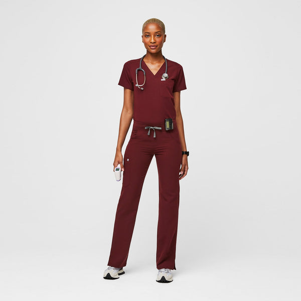 Women's Burgundy Kade™ - Petite Cargo Scrub Pants