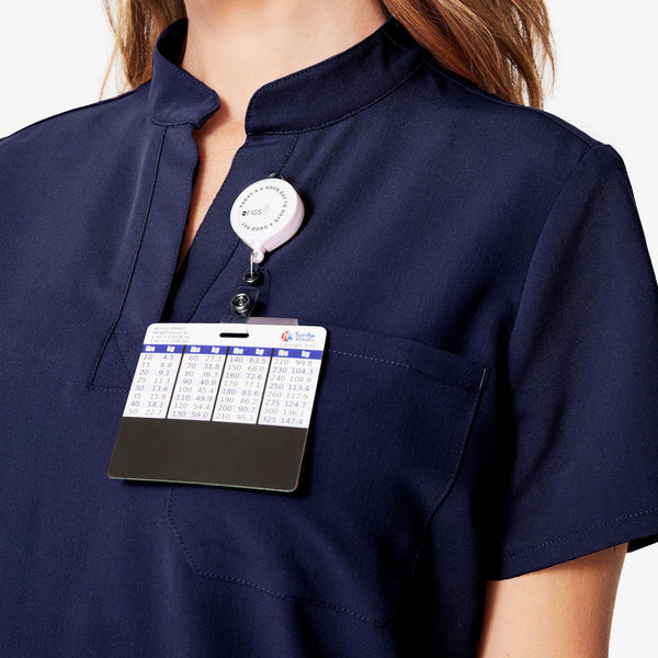 women's Navy Kitale Maternity - Scrub Top