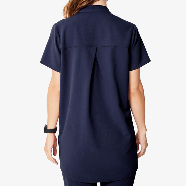 women's Navy Kitale Maternity - Scrub Top