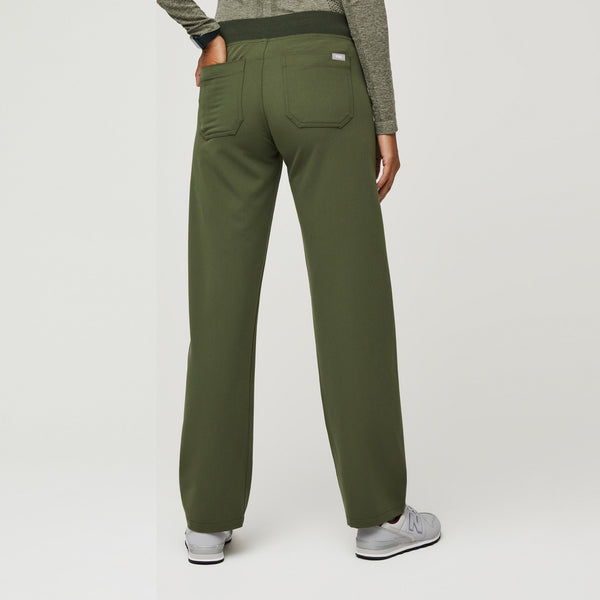 Women's Dark Olive Livingston - Petite Basic Scrub Pants