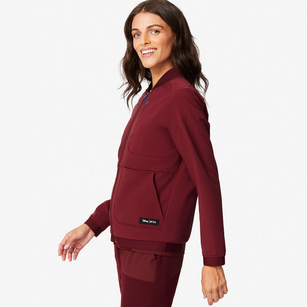 women's Burgundy Mickey Mouse Softshell Jacket