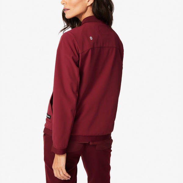 women's Burgundy Mickey Mouse Softshell Jacket