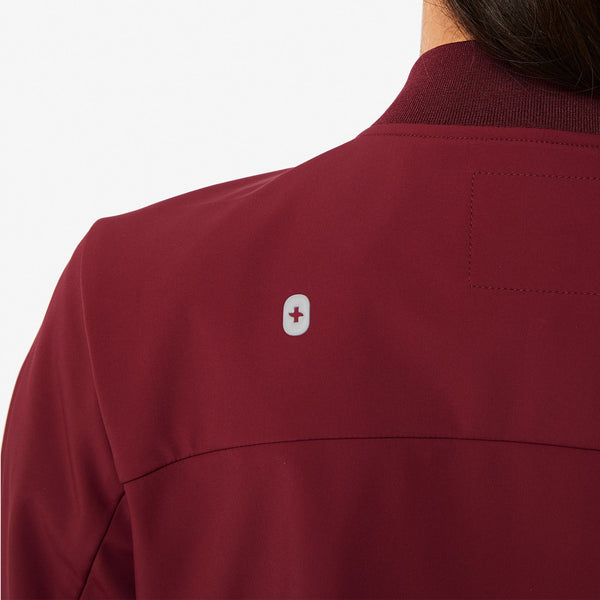 women's Burgundy Mickey Mouse Softshell Jacket