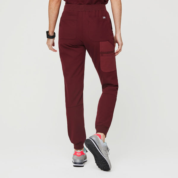 Women's Burgundy Muhima - Skinny Jogger Scrub Pants