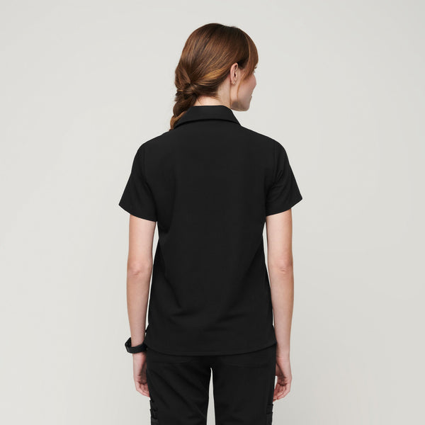 women's Black Nala - Shortsleeve ScrubPolo™