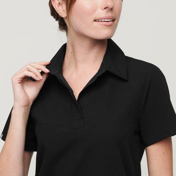 women's Black Nala - Shortsleeve ScrubPolo™