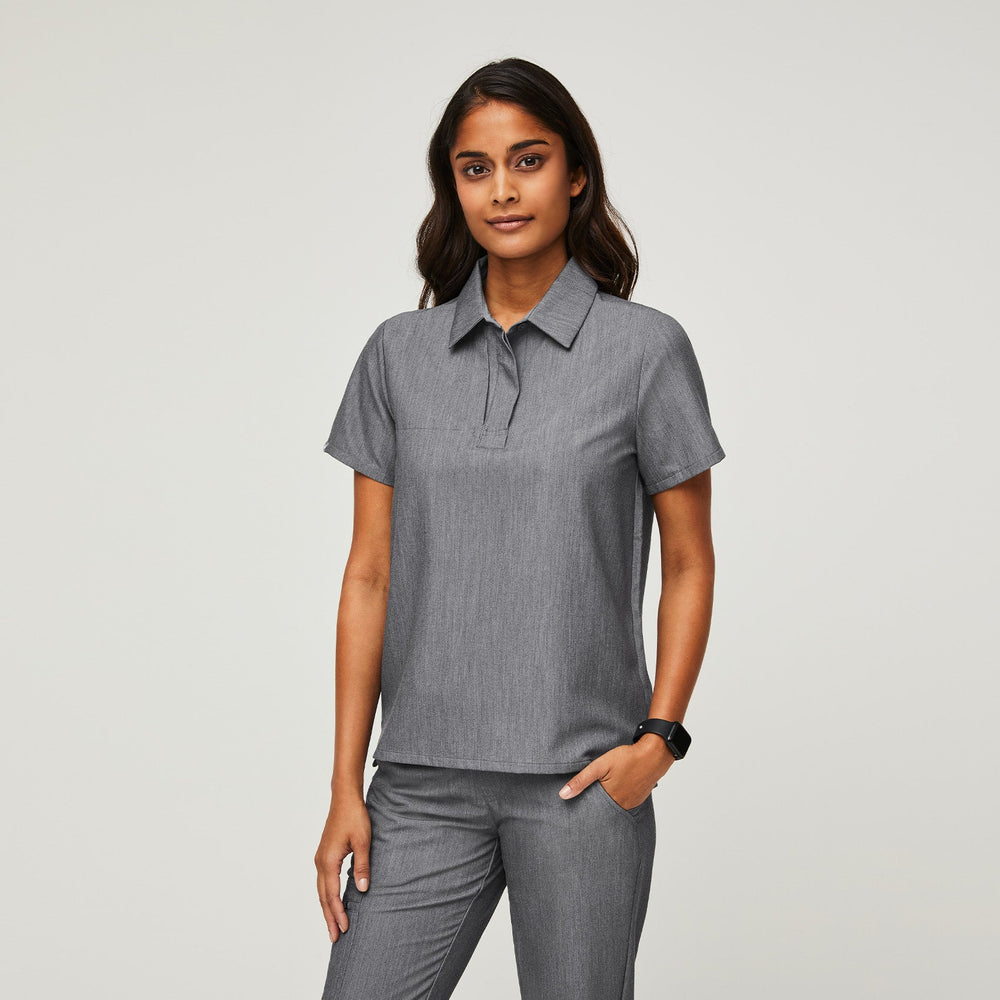 women's Graphite Nala - Shortsleeve ScrubPolo™