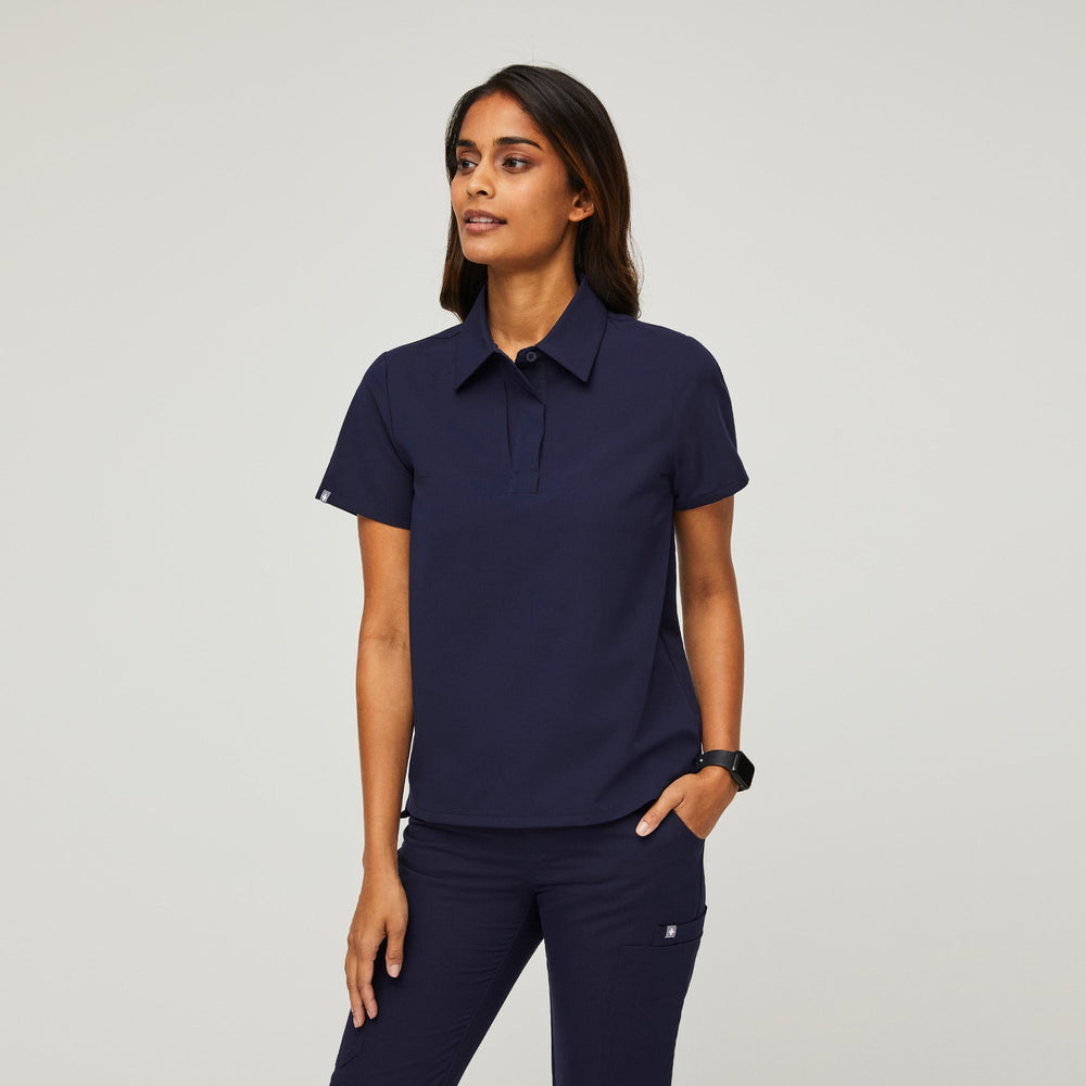 women's Navy Nala - Shortsleeve ScrubPolo™