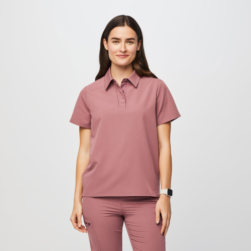 women's Mauve Nala - Shortsleeve ScrubPolo™