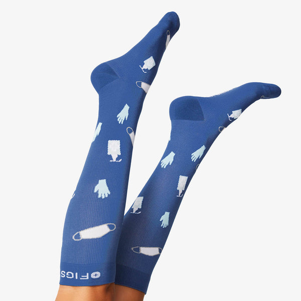 women's Alps Blue Not Going Viral - Compression Socks