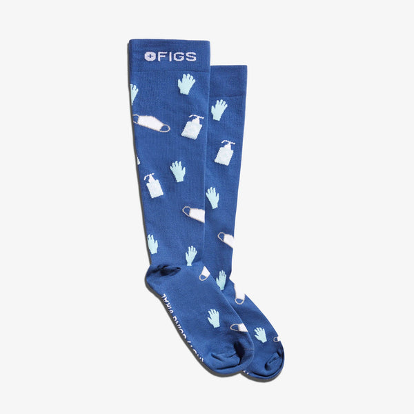 women's Alps Blue Not Going Viral - Compression Socks