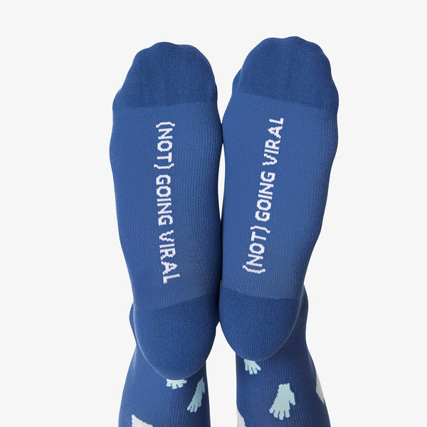 women's Alps Blue Not Going Viral - Compression Socks