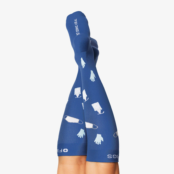 women's Alps Blue Not Going Viral - Compression Socks