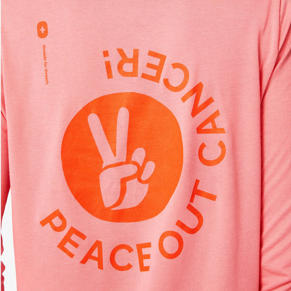 women's Pink Peace Out Cancer - Longsleeve Underscrub