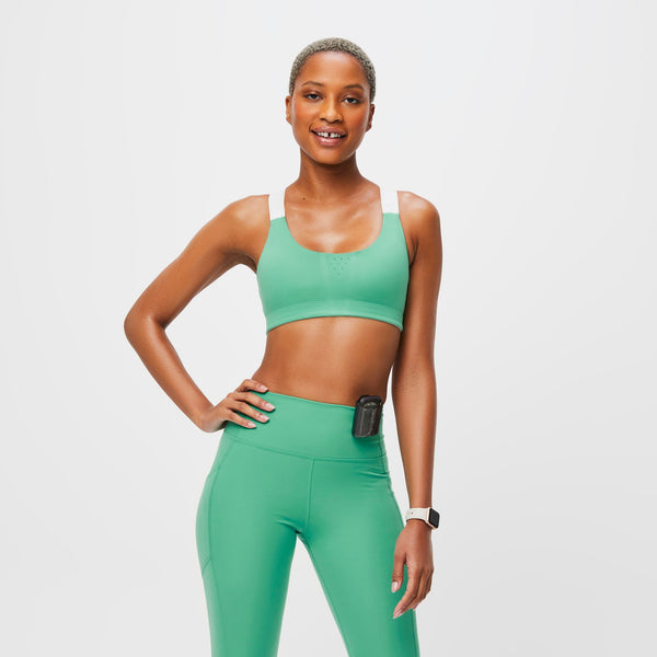 women's Surgical Green Performance Underscrub Sport Bra