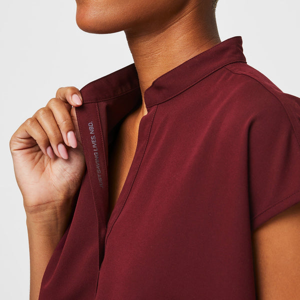 Women's Burgundy Rafaela™ - Oversized Scrub Top