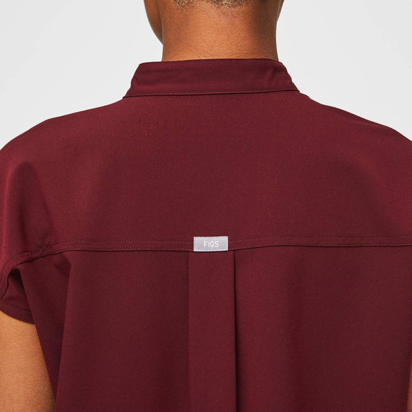 Women's Burgundy Rafaela™ - Oversized Scrub Top