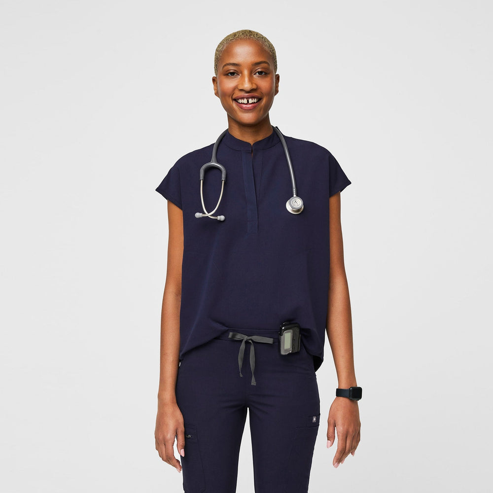 Women's Navy Rafaela™ - Oversized Scrub Top