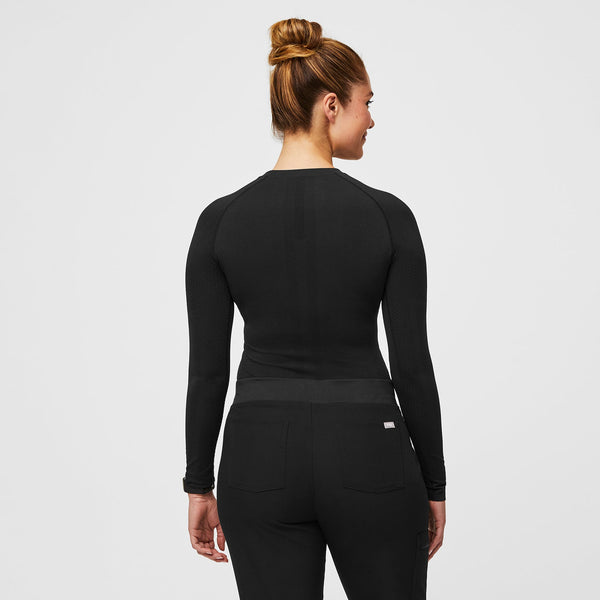 women's Black Salta Seamless - Longsleeve Underscrub