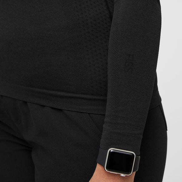 women's Black Salta Seamless - Longsleeve Underscrub