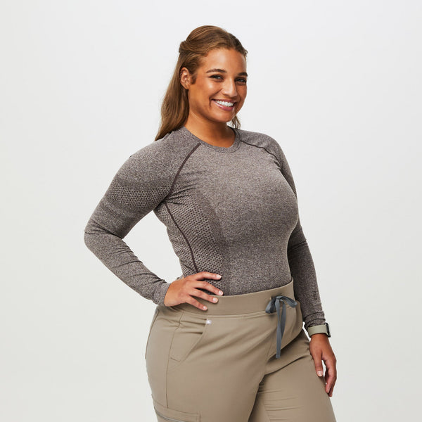 women's Espresso Salta Seamless - Longsleeve Underscrub