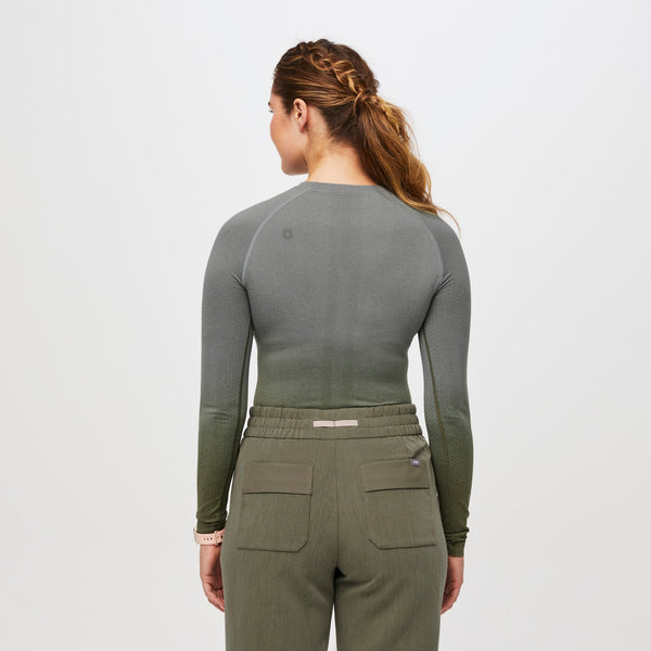 women's Ombre Olive Salta Seamless - Longsleeve Underscrub