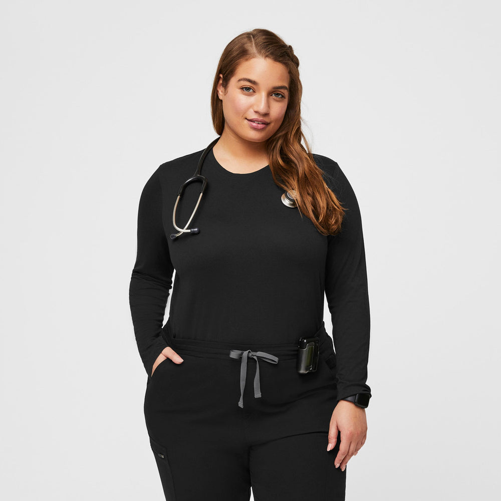 Women's Black Supersoft - Longsleeve Underscrub