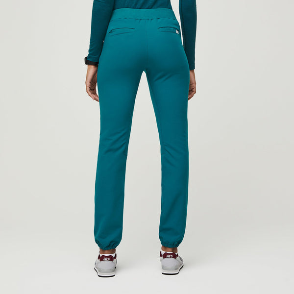 women's Pacific Blue Venice - Petite Slim Jogger Scrub Pants