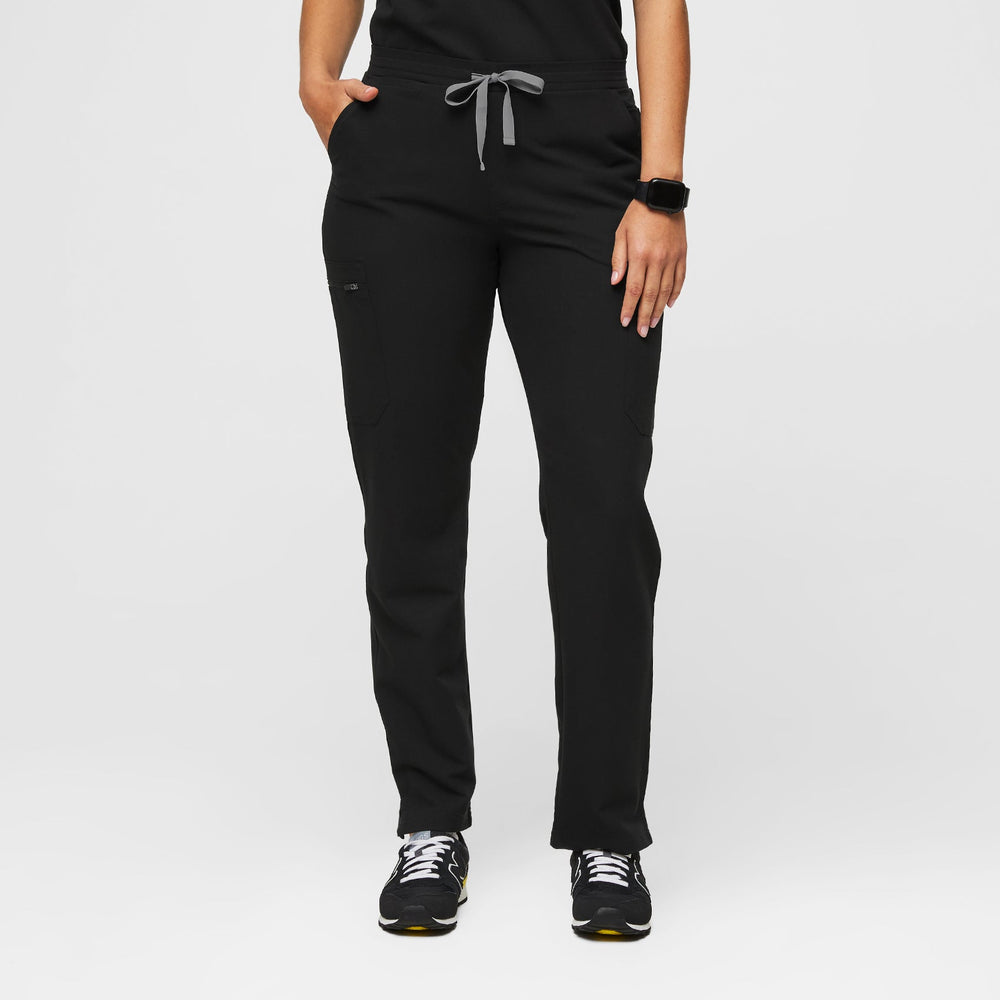 Women's Black Yola™ - Petite Skinny Scrub Pants