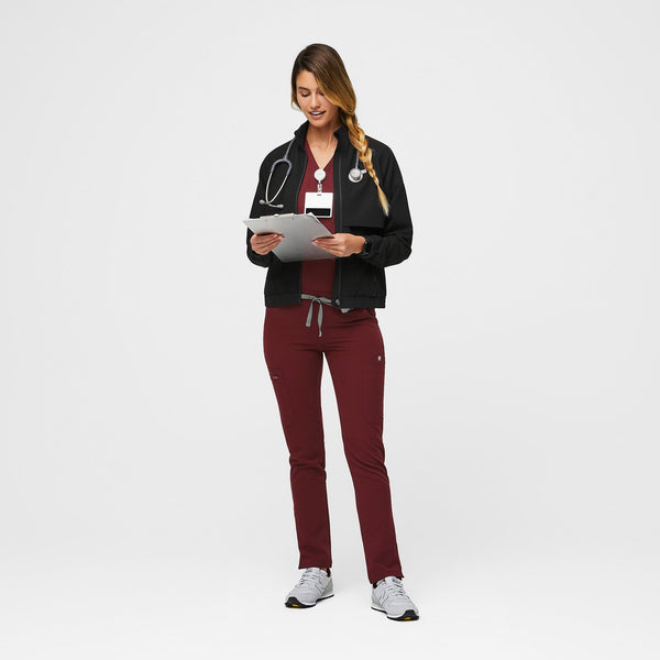 Women's Burgundy Yola™ - Petite Skinny Scrub Pants