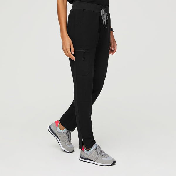 Women's Black REMIX Yola - Slim Zip Scrub Pants