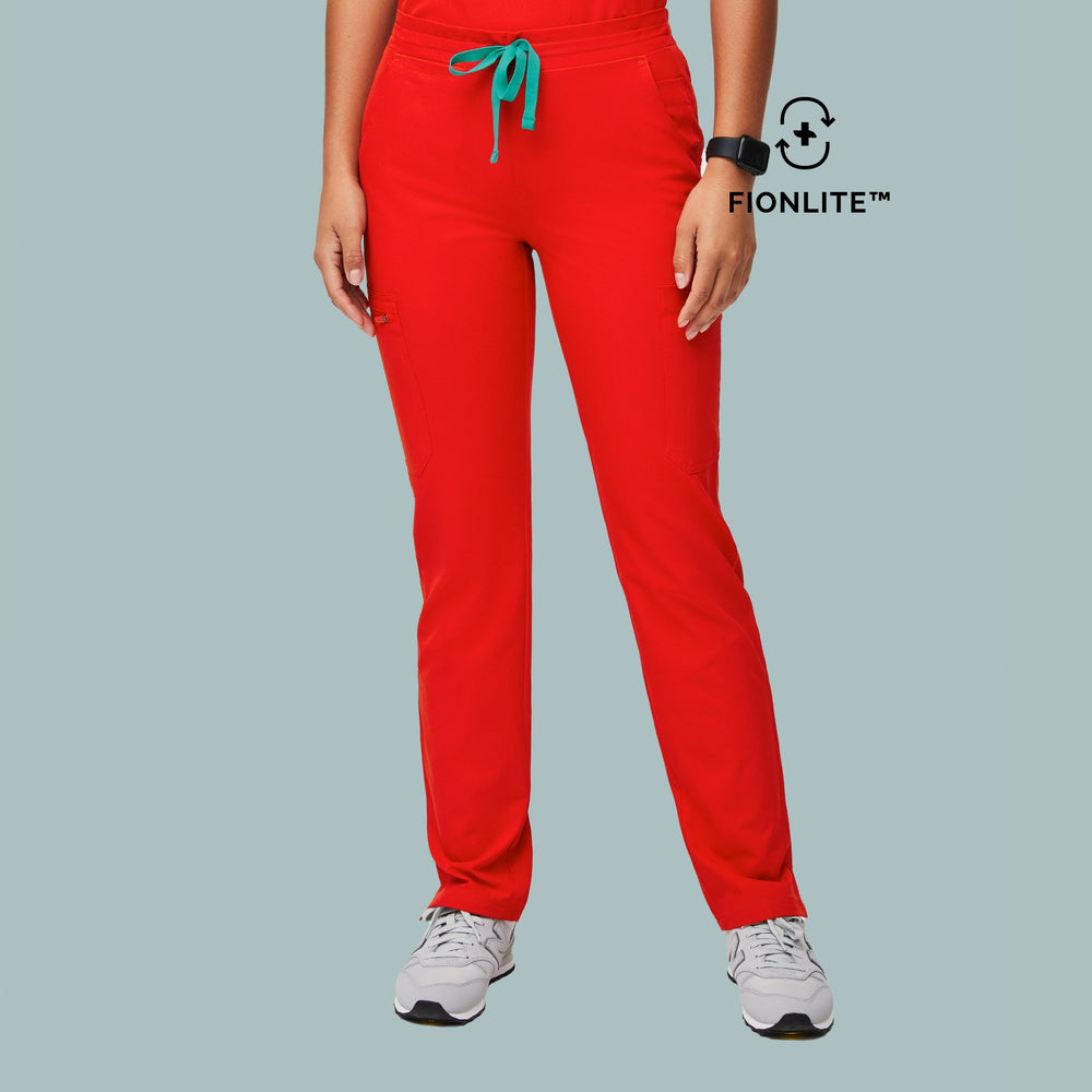 women's Awesome Red FIONLITE™ Yola - Petite Skinny Scrub Pants