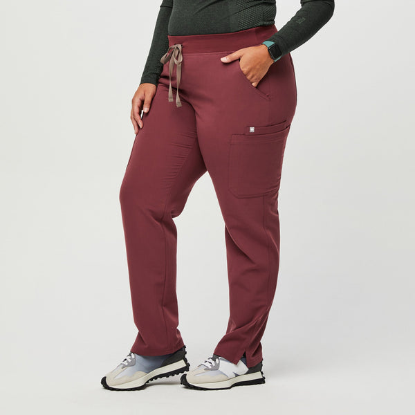 women's Dark Cherry Yola™ - Petite Skinny Scrub Pants 2.0