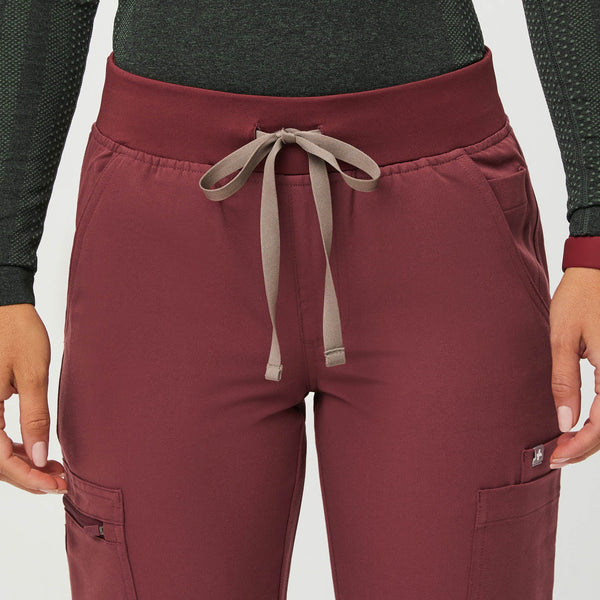 women's Dark Cherry Yola™ - Petite Skinny Scrub Pants 2.0