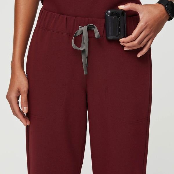 Women's Burgundy Yowah - Classic Jogger Scrub Pants