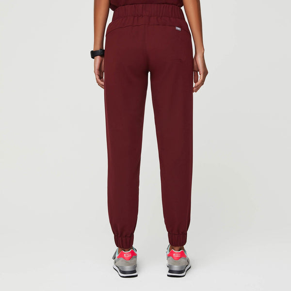 Women's Burgundy Yowah - Classic Jogger Scrub Pants