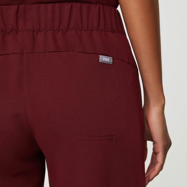 Women's Burgundy Yowah - Classic Jogger Scrub Pants