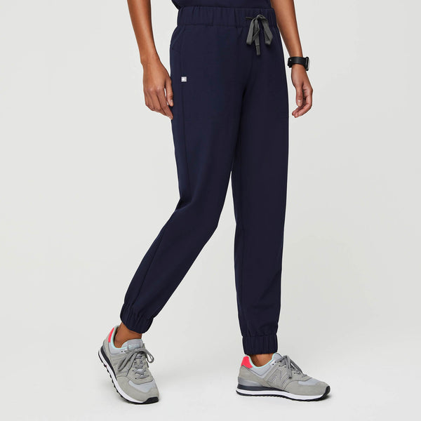 women's Navy Yowah - Petite Classic Jogger Scrub Pants