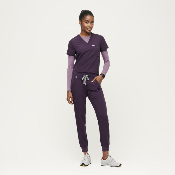 women's Purple Shadow Zamora™ - Petite Jogger Scrub Pants