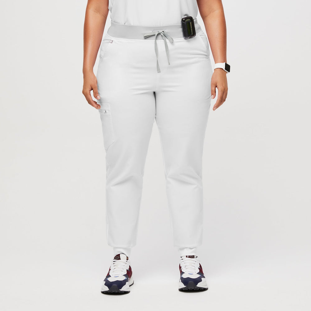 women's Optic White FIONxtra™ High Waisted Zamora™ - Jogger Scrub Pants 2.0