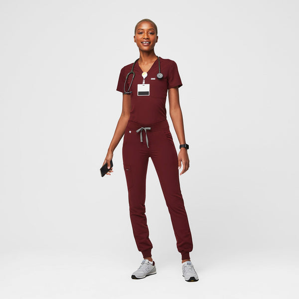 Women's Burgundy Zamora™ - Jogger Scrub Pants