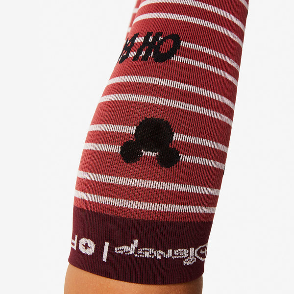 women's Red Oh Boy Stripe - Compression Socks