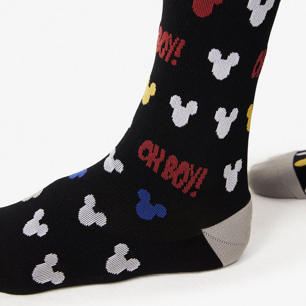 men's Black Mini Mickey Mouse - Compression Socks